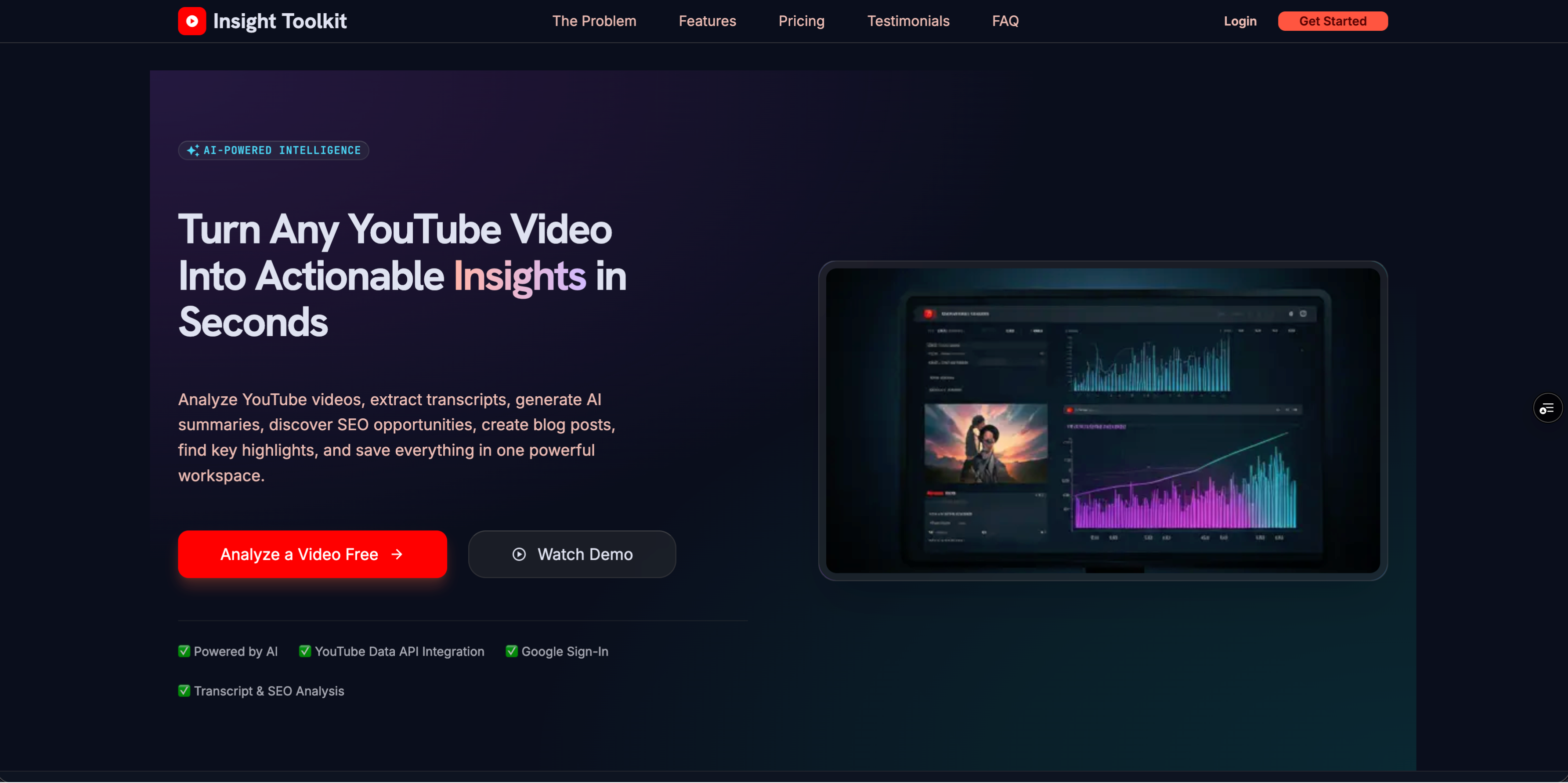 YouTube Insight Toolkit – Creator Analytics & Growth Intelligence Platform